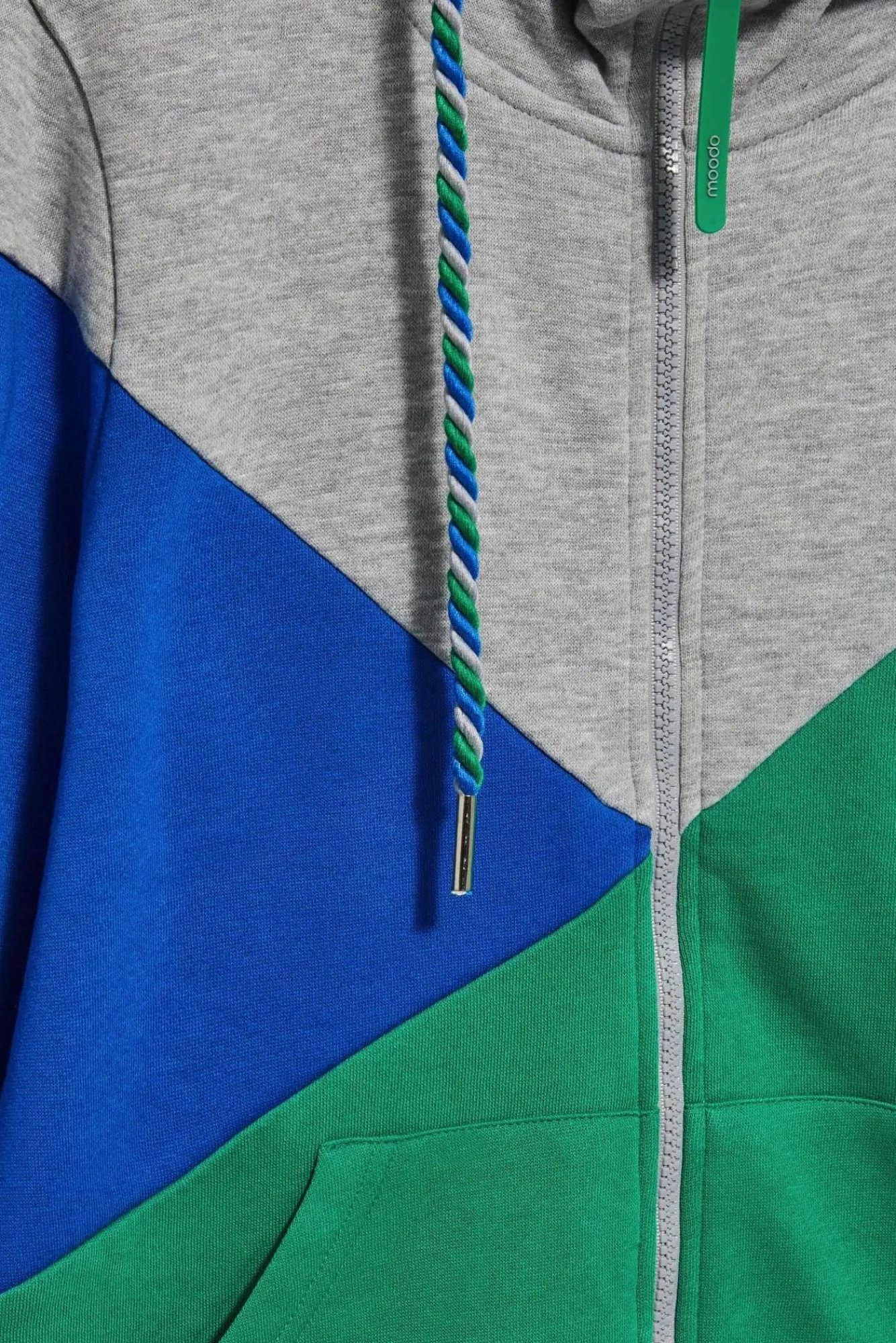 Bluzy Damskie Kolorowe|Bluzy Wiosenne>Moodo Bluza z kapturem zielona