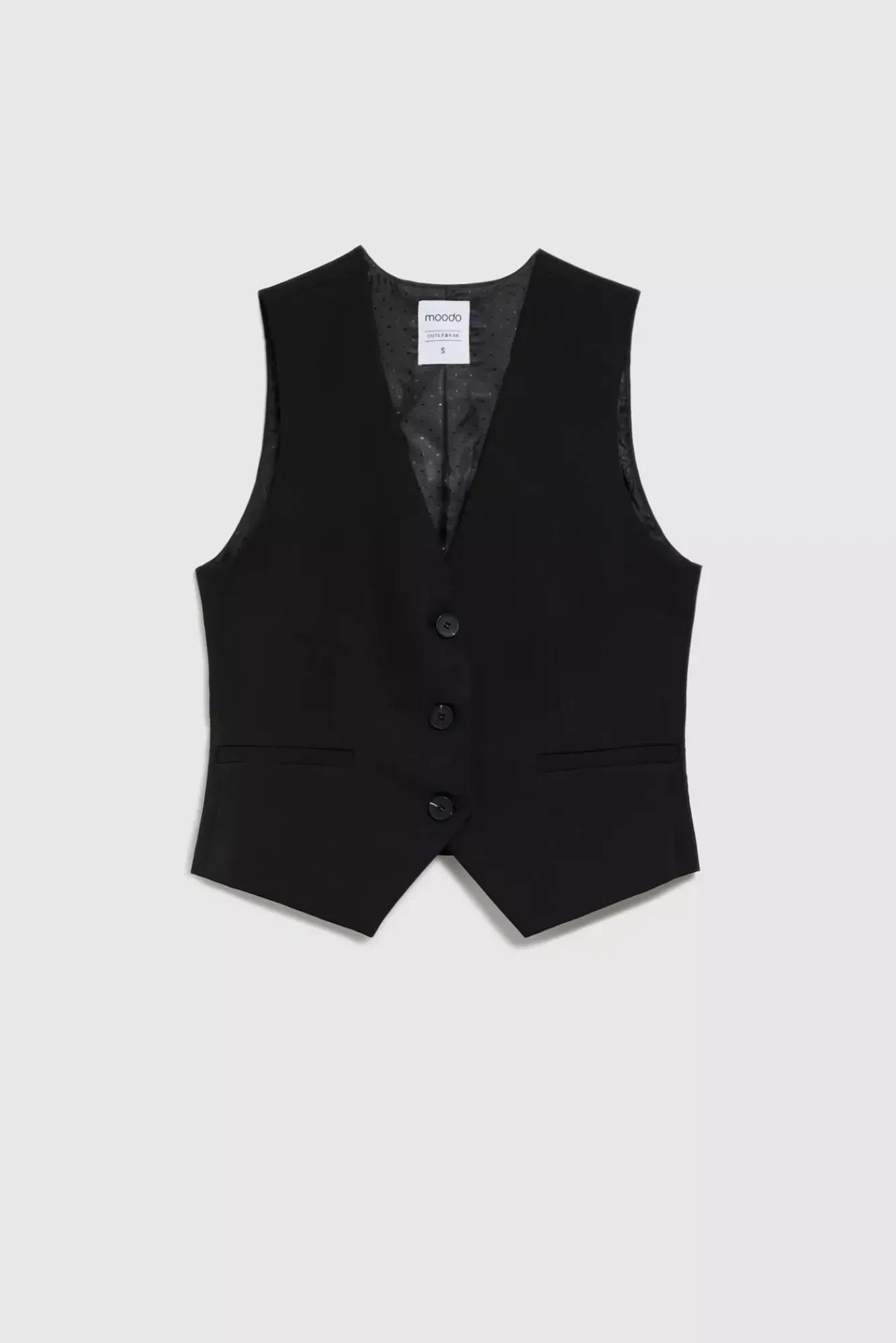 Kamizelki Damskie Czarne|Kamizelki Damskie Na Jesień>Moodo Elegancka kamizelka