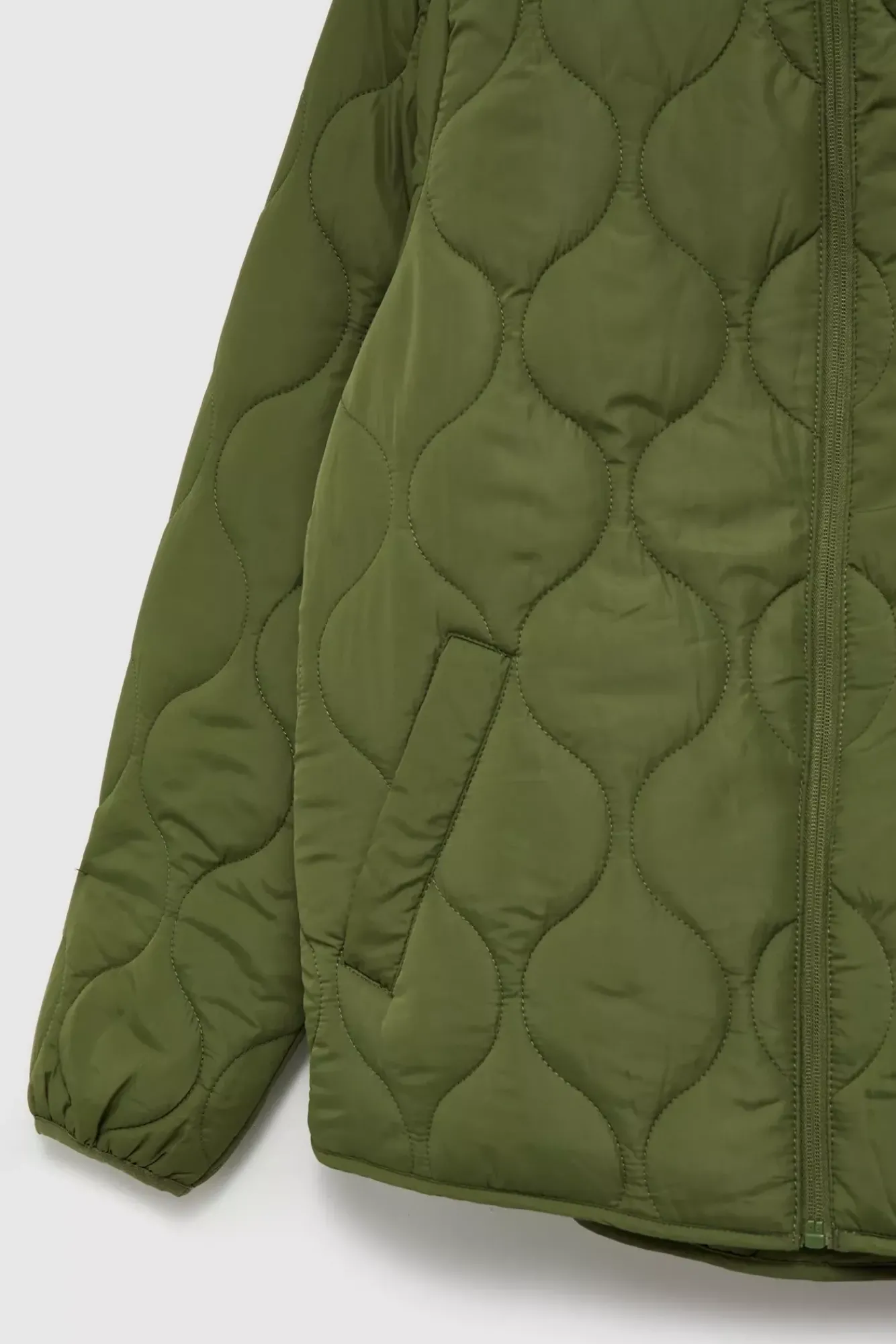Kurtki Z Kapturem|Kurtki Krótkie>Moodo Krótka pikowana kurtka z kapturem khaki