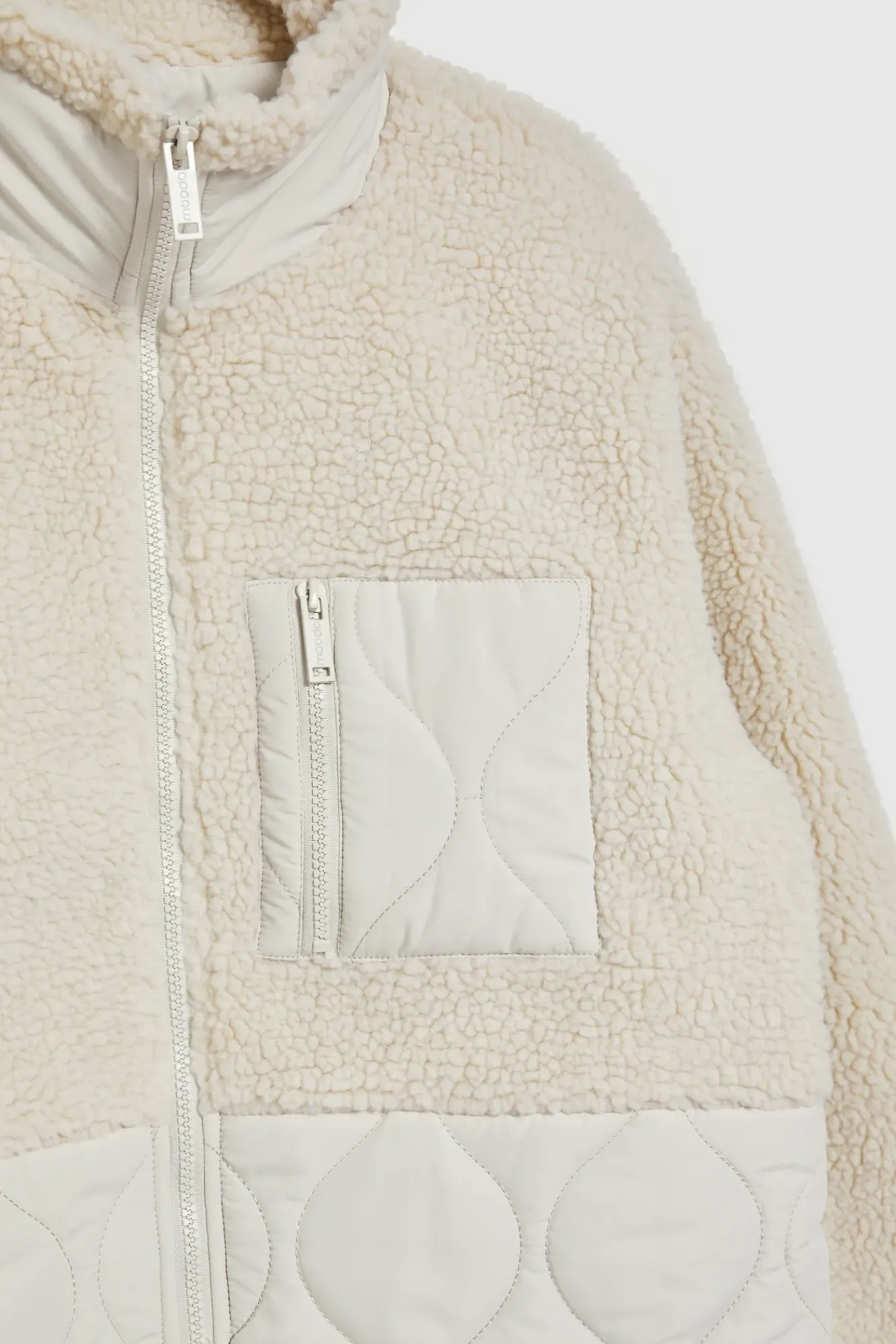 Kurtki Oversize|Kurtki Pikowane>Moodo Kurtka teddy beżowa