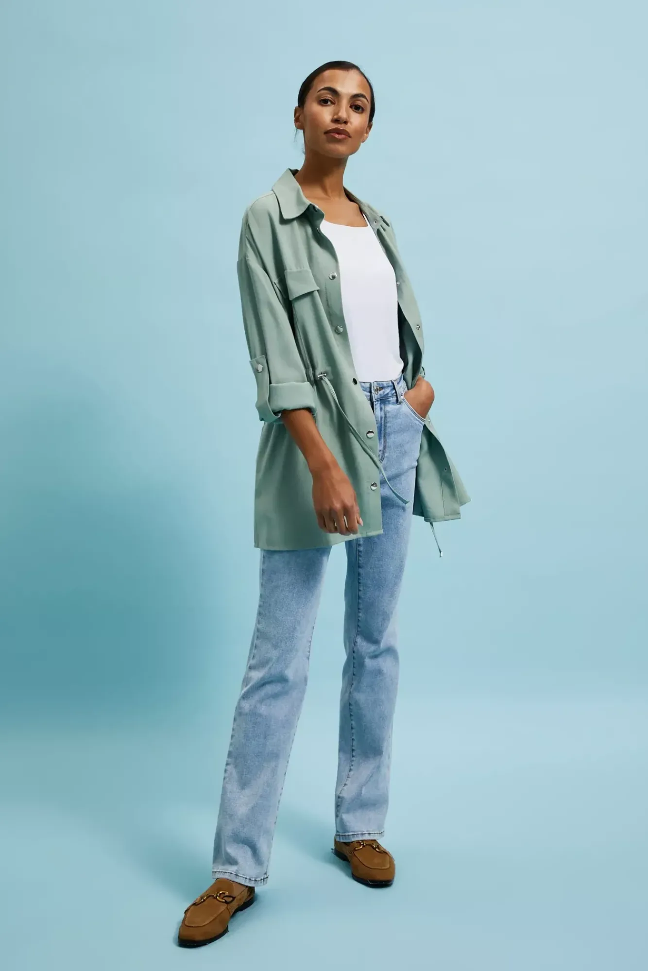 Kurtki Letnie|Kurtki Oversize>Moodo Letnia kurtka oliwkowa