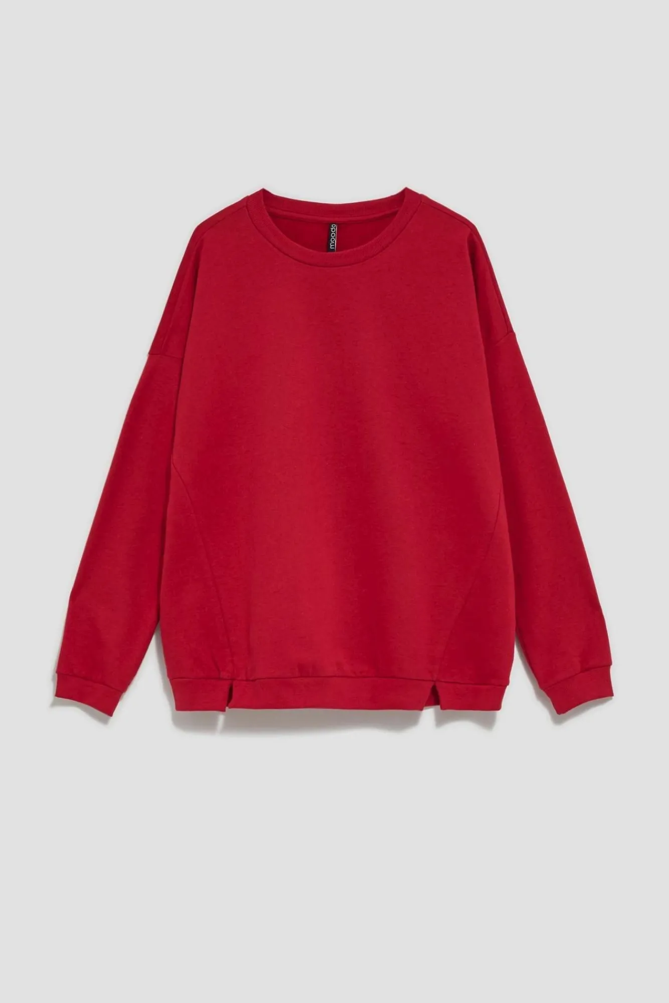 Bluzy Damskie Czerwone|Bluzy Zimowe>Moodo Prosta bluza bordowy