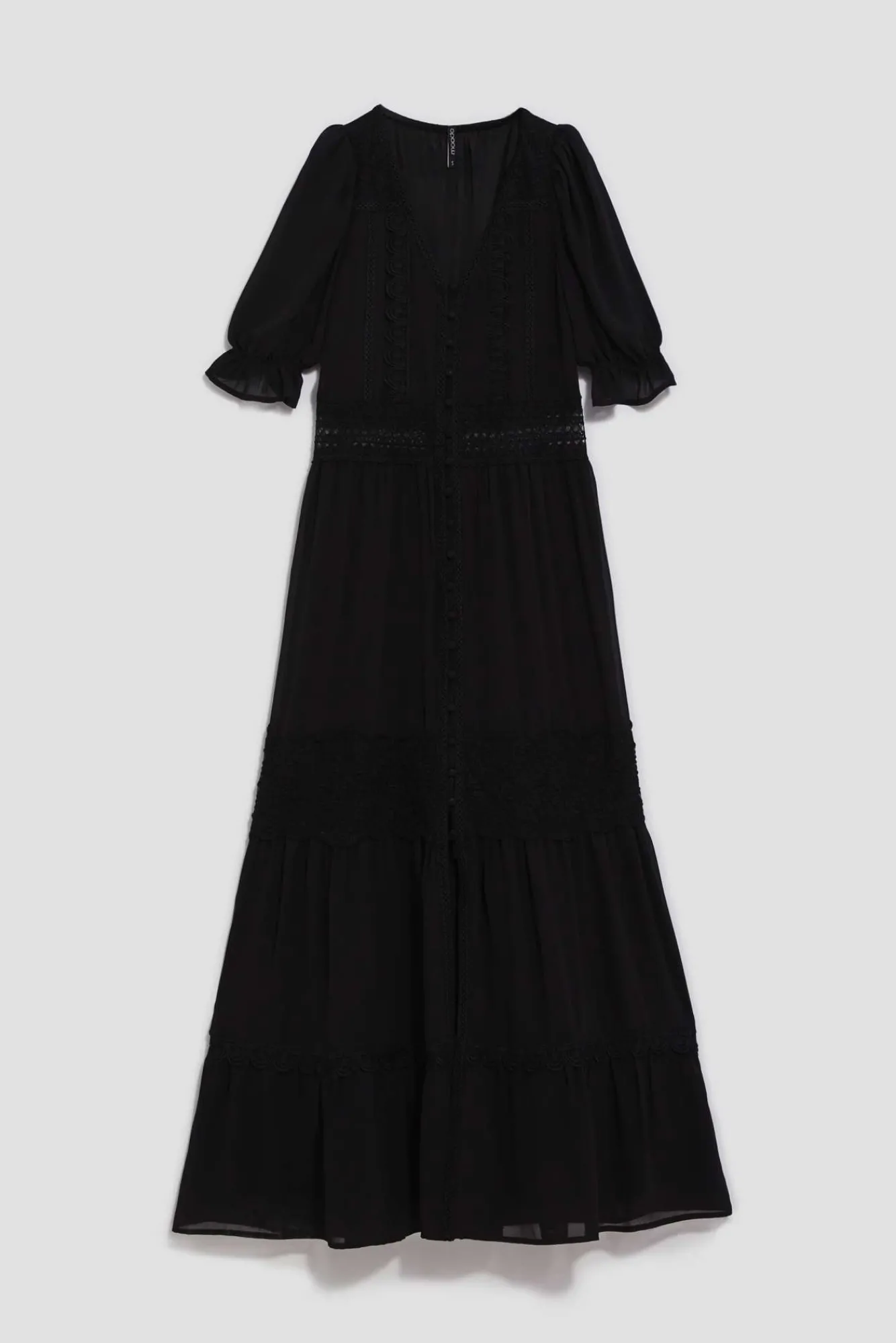Sukienki Letnie|Sukienki Czarne>Moodo Sukienka maxi boho z koronką czarna