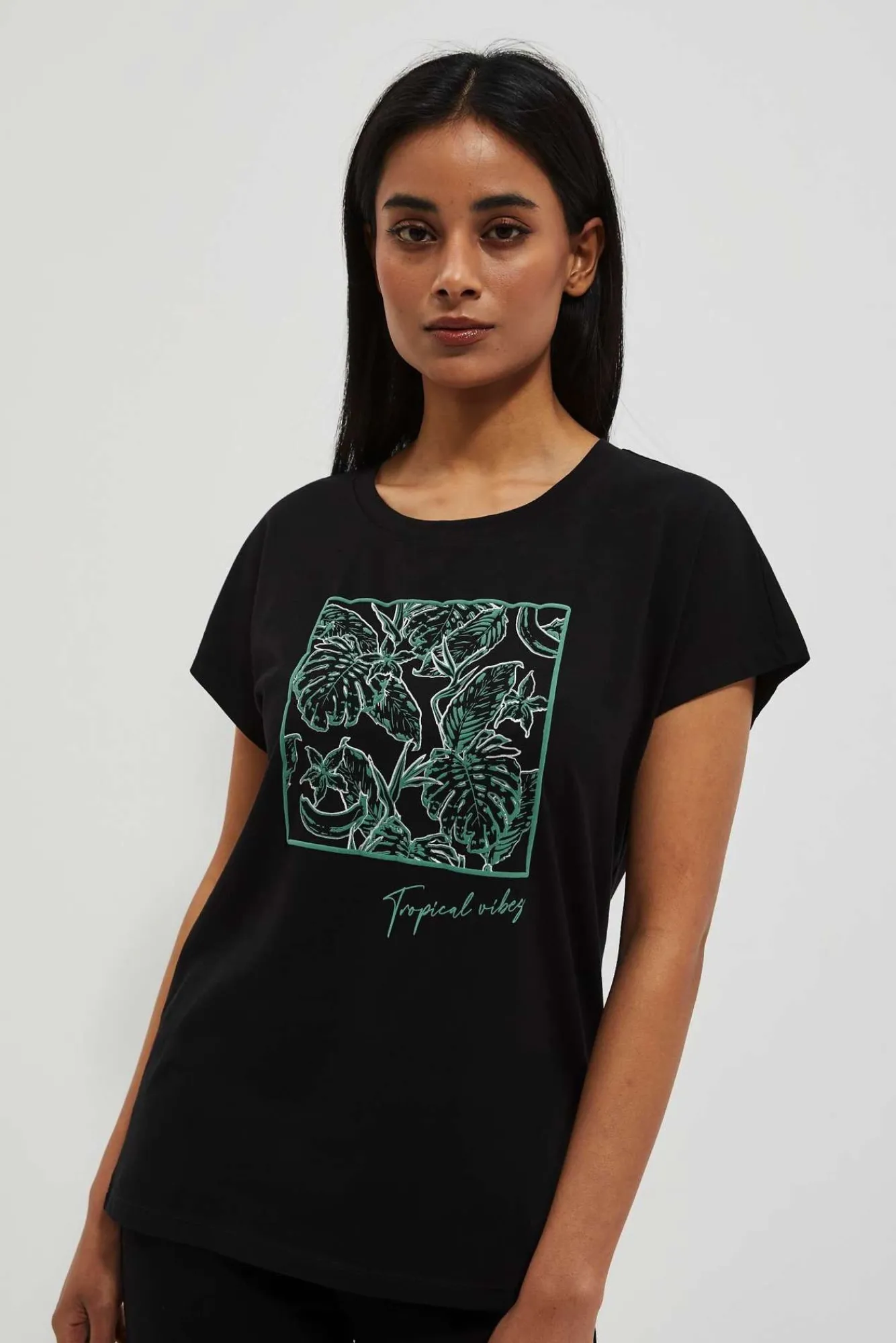Bluzki Bawełniane|Bluzki Z Krótkim Rękawem>Moodo T-shirt z nadrukiem