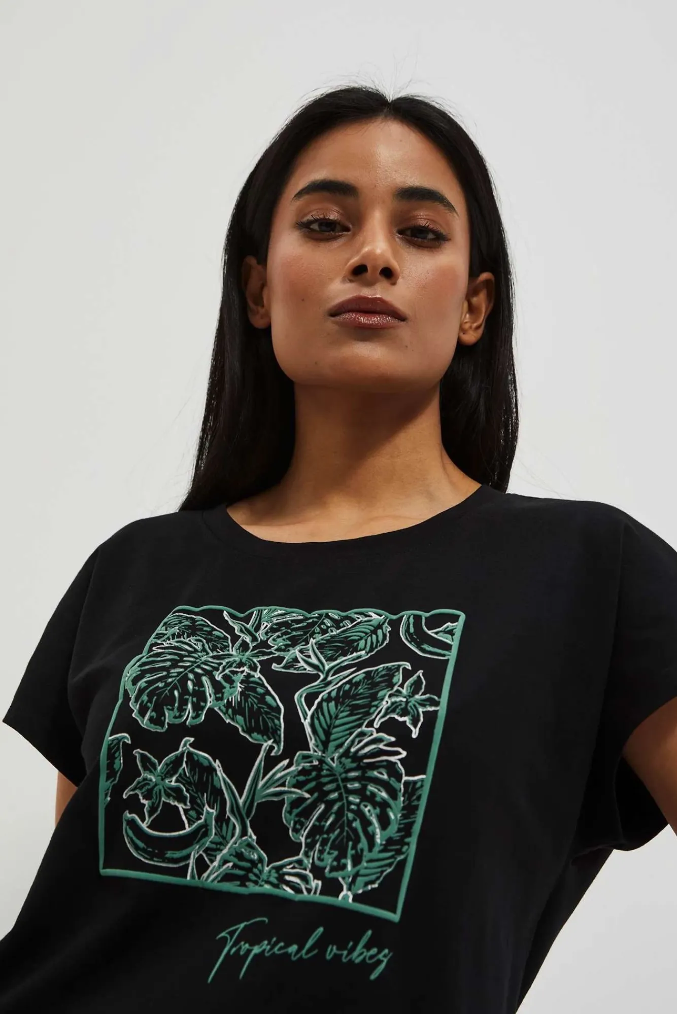 Bluzki Bawełniane|Bluzki Z Krótkim Rękawem>Moodo T-shirt z nadrukiem