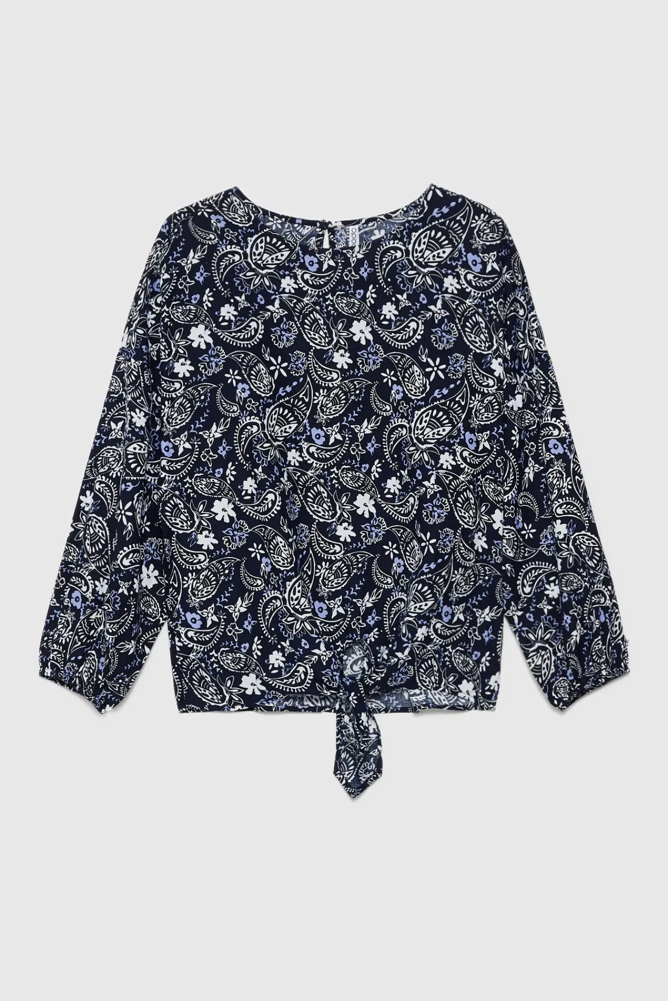 Koszule Casual|Koszule Z Nadrukiem>Moodo Wiskozowa koszula z wzorem paisley granatowa